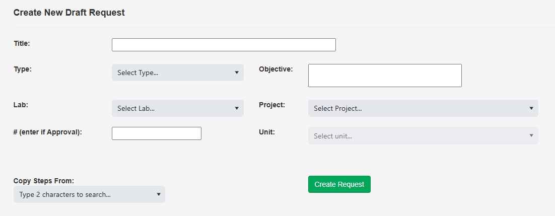 picture of draft request form
